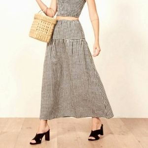 Reformation Kitty Gingham Skirt